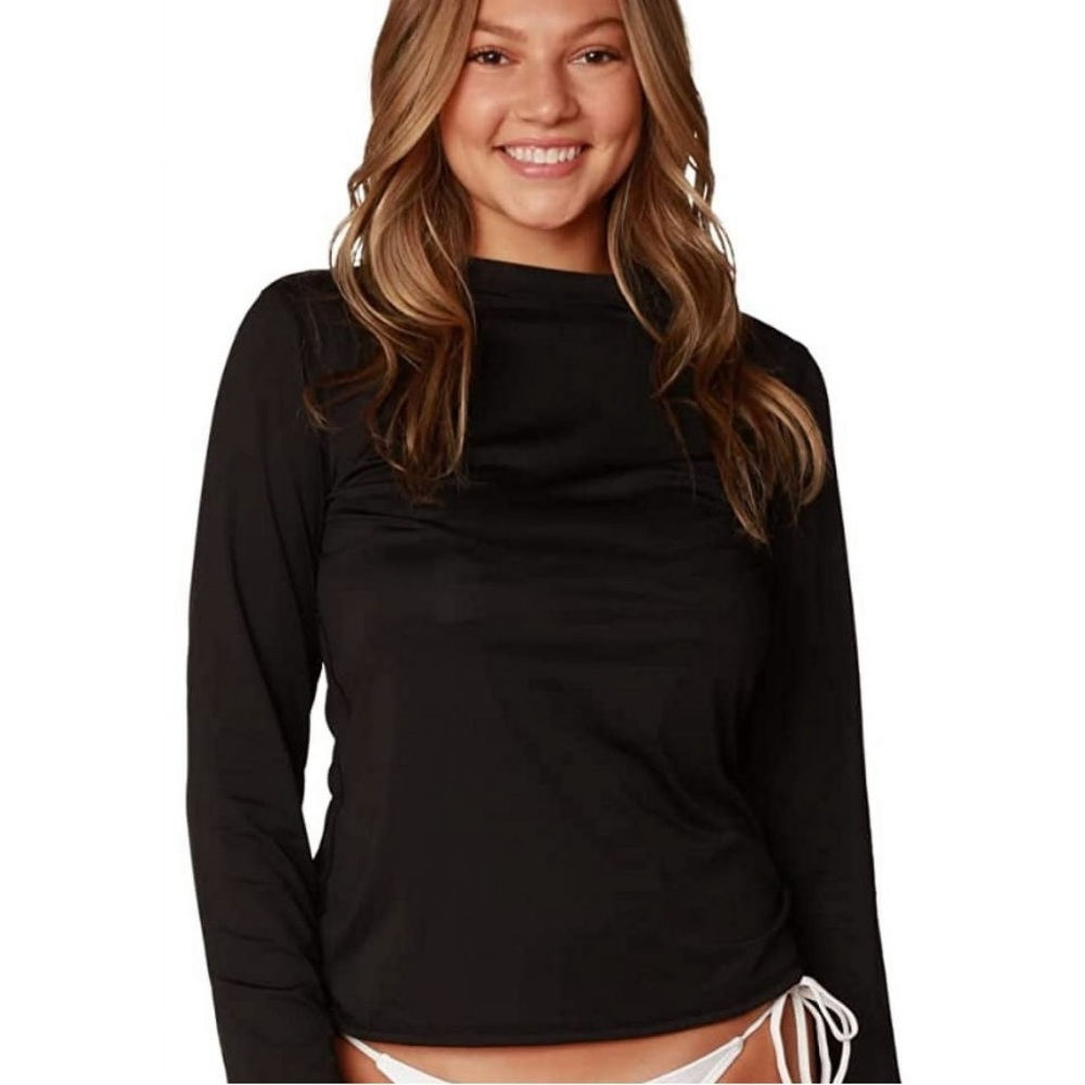 InGear Womwn’s UV Protection Black Rashguard Swimsuit XL Long Sleeve Top